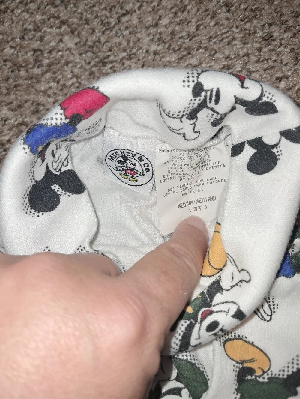 Vintage Disney brand Little boys or girls overall and top set, 24 months and 3t
